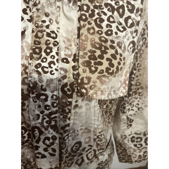 Multiples Animal Print Button Front Jacket Women’s Small Stretch Cotton Blend - Picture 4 of 10